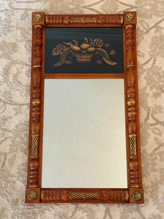Vintage Hitchcock painted mirror