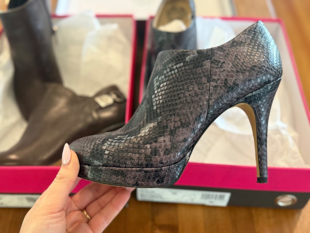 2 pairs of Vince Camuto ankle boots
