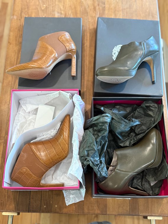 2 pairs of Vince Camuto ankle boots