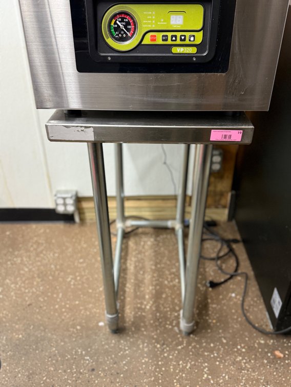 Small stainless work table