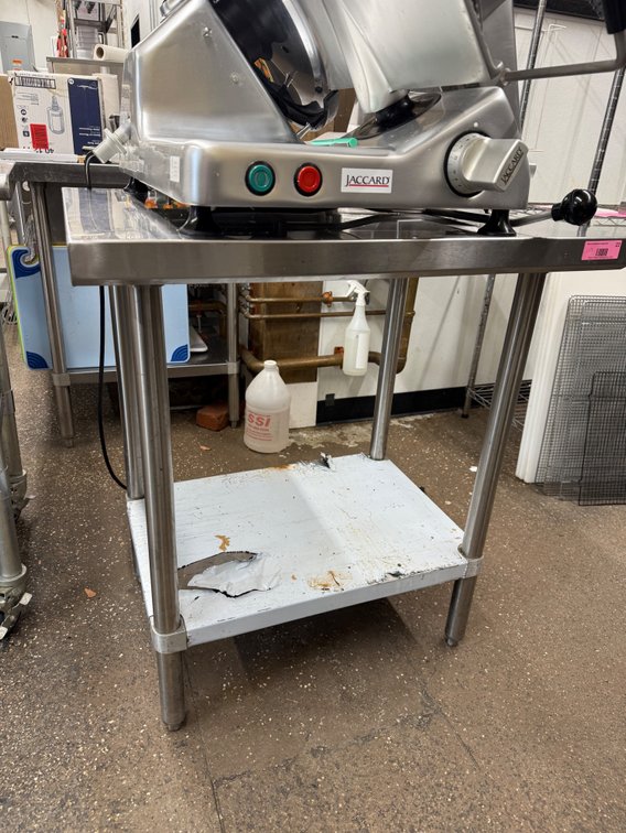 30" stainless work table