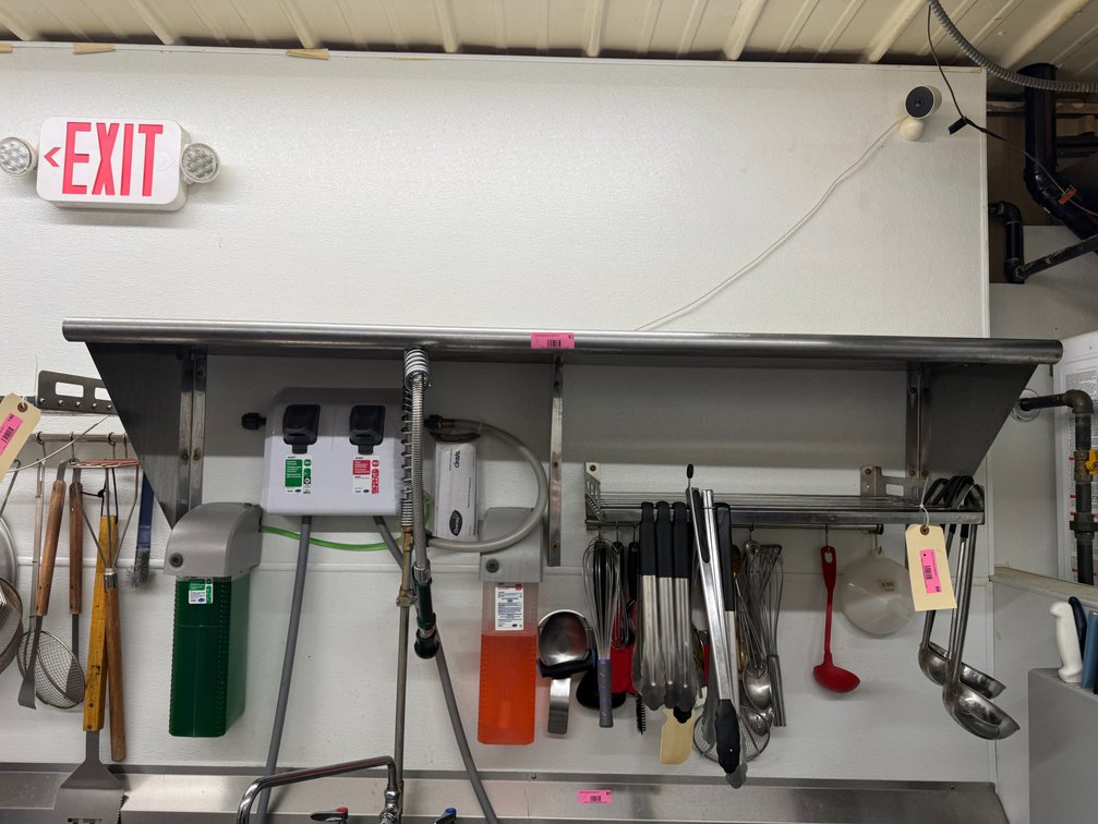 5’ stainless wall mount shelf