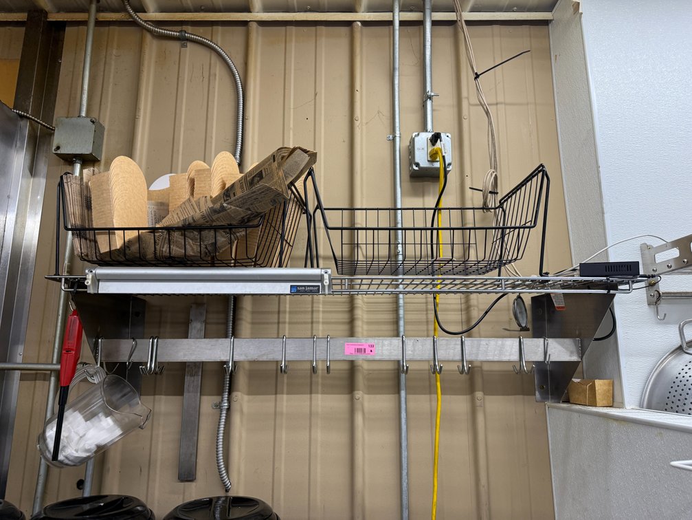 Wall mount pot rack