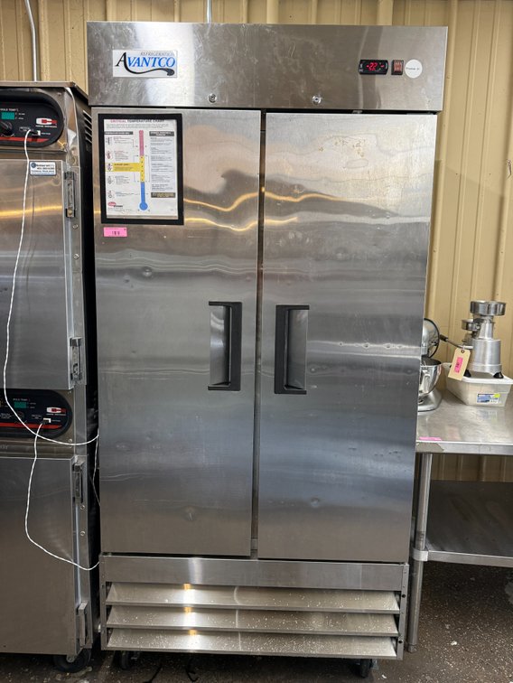 2 door solid door freezer, TESTED