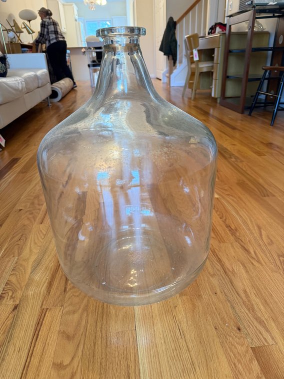 Large glass jug