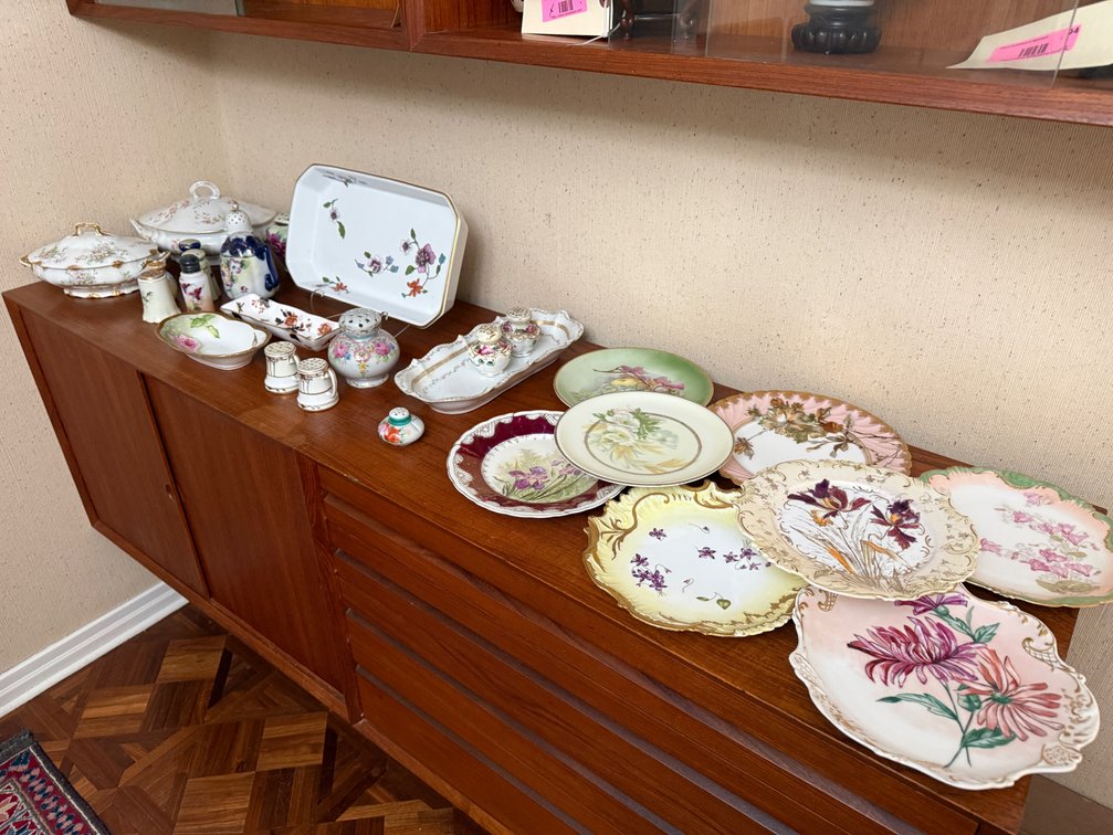 Art Nouveau ornate plates