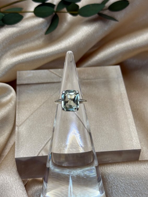 Sterling solitaire ring