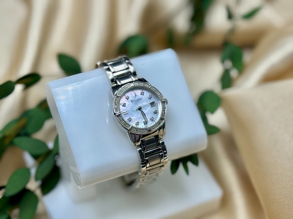 Bulova diamond accent ladies watch