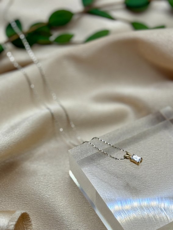 Sterling and CZ pendant