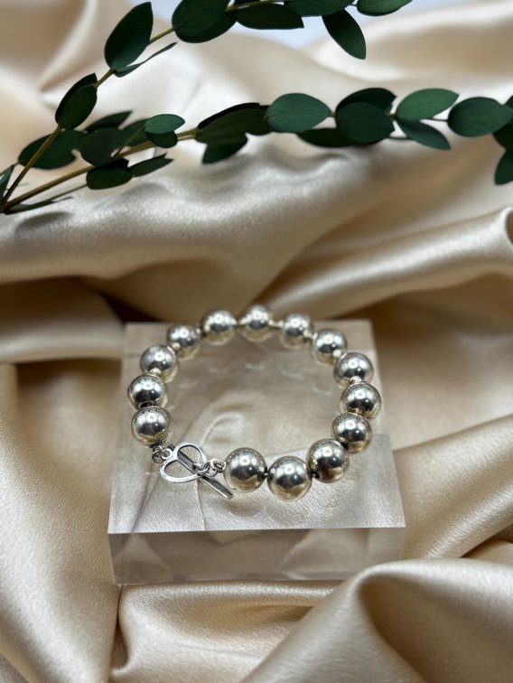 Serling silver beaded bracelet