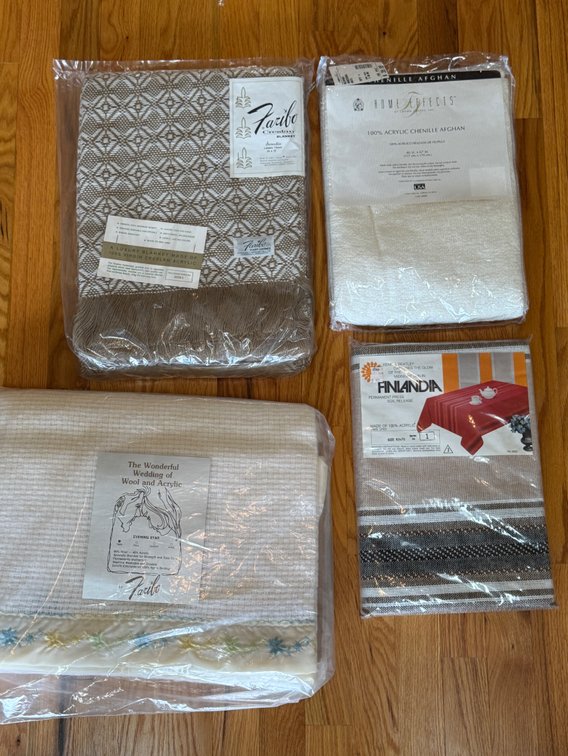 NEW blankets, tablecloth, throw