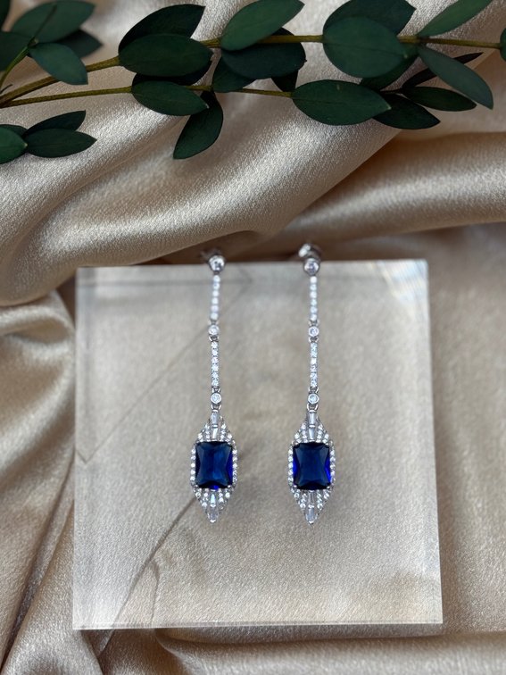 Deco sterling CZ & Crystal