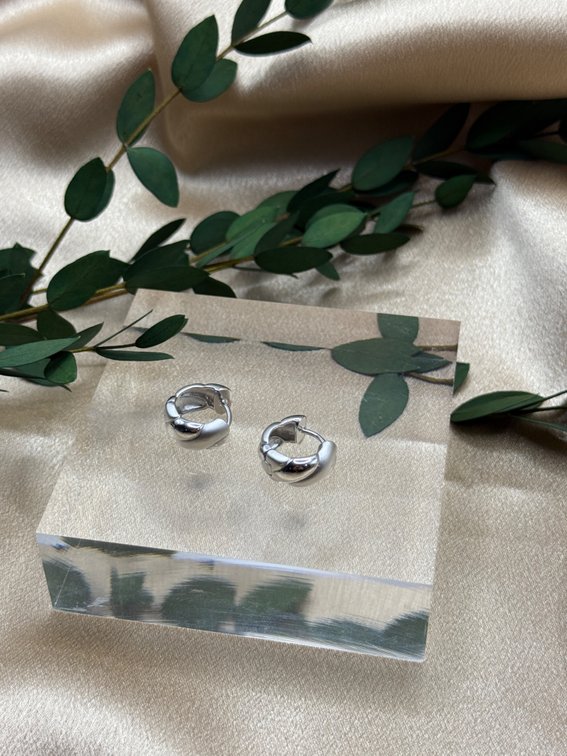 Sterling loop earrings