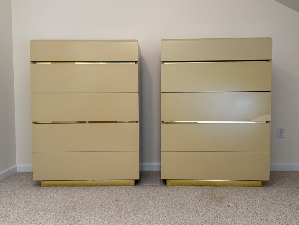 Postmodern Lane highboy dressers