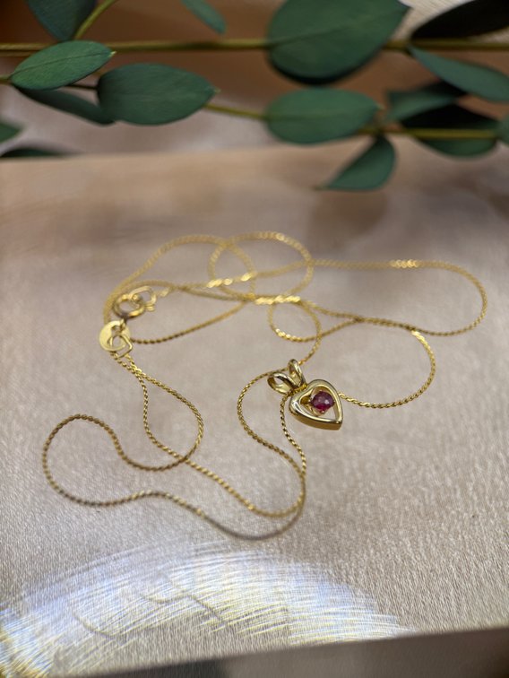 14K gold filled chain pendant