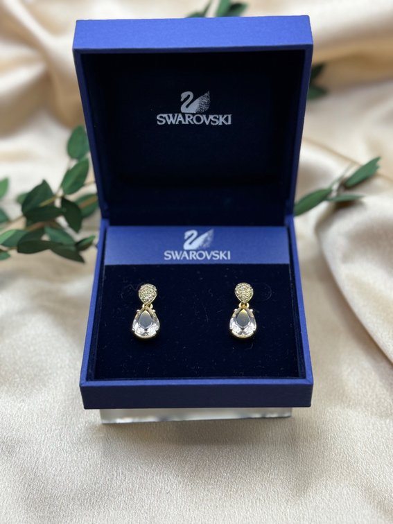 Swarovski Crystal Teardrop Drop Earrings