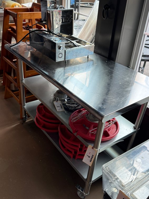 4’ stainless top table