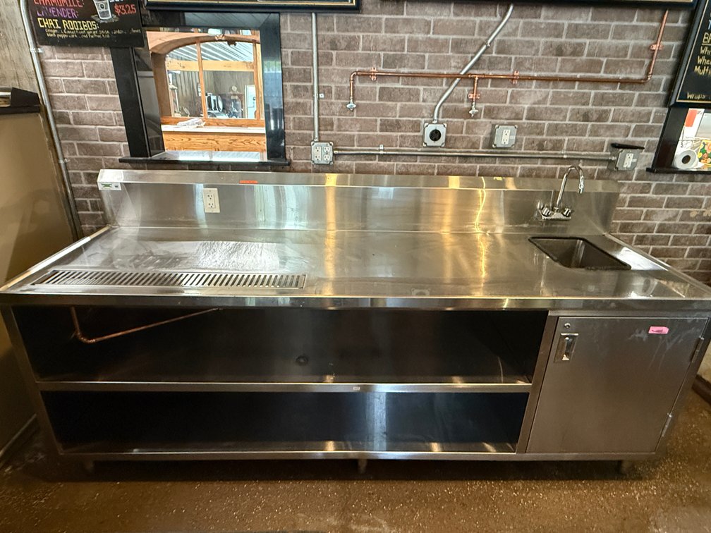 All Stainless open cabinet