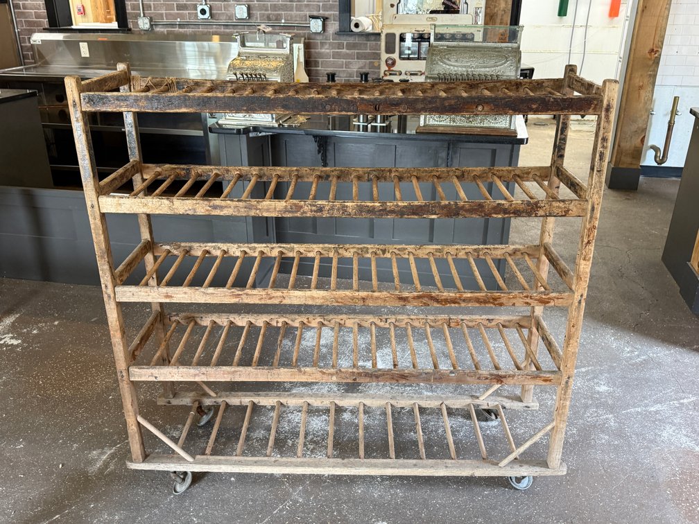 Antique wooden shoe rack