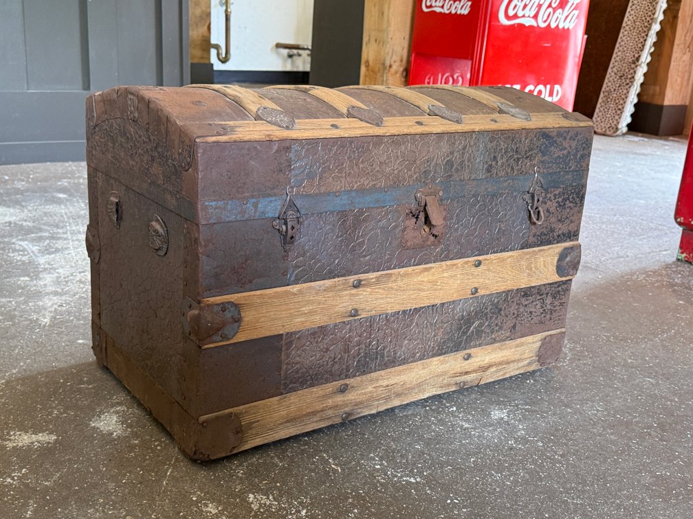 Antique steamer trunk