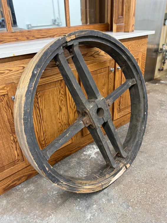 47" Antique industrial flywheel