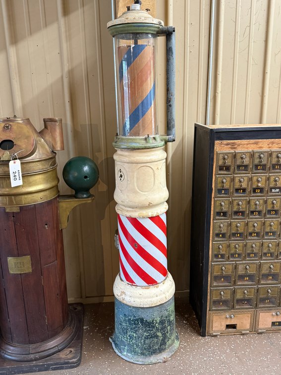 Antique barber pole