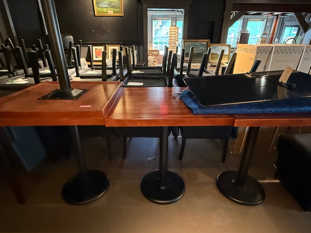 4 Wood Bar-Height Tables