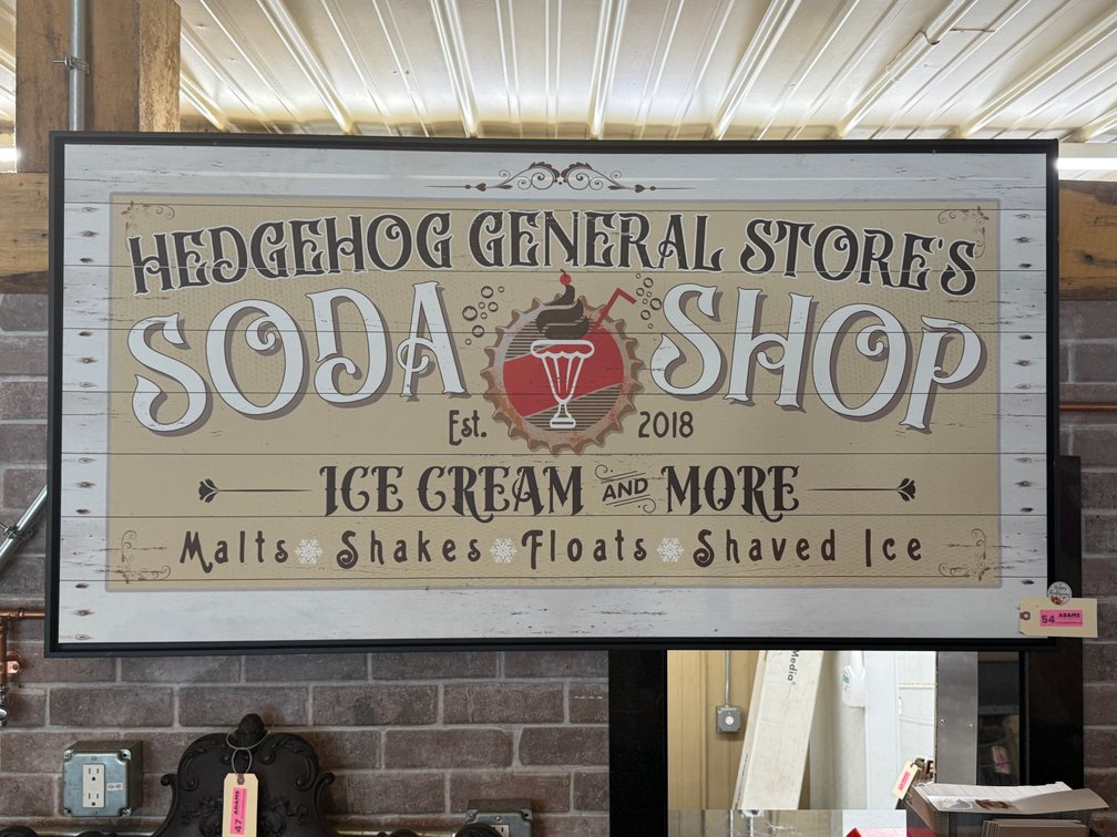 Soda Shop Canvas Sign