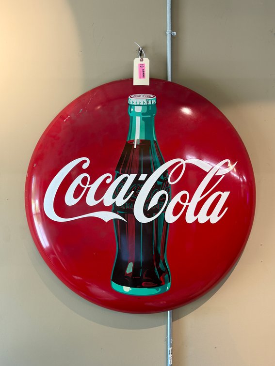 1962 Coca-Cola Metal Button Sign