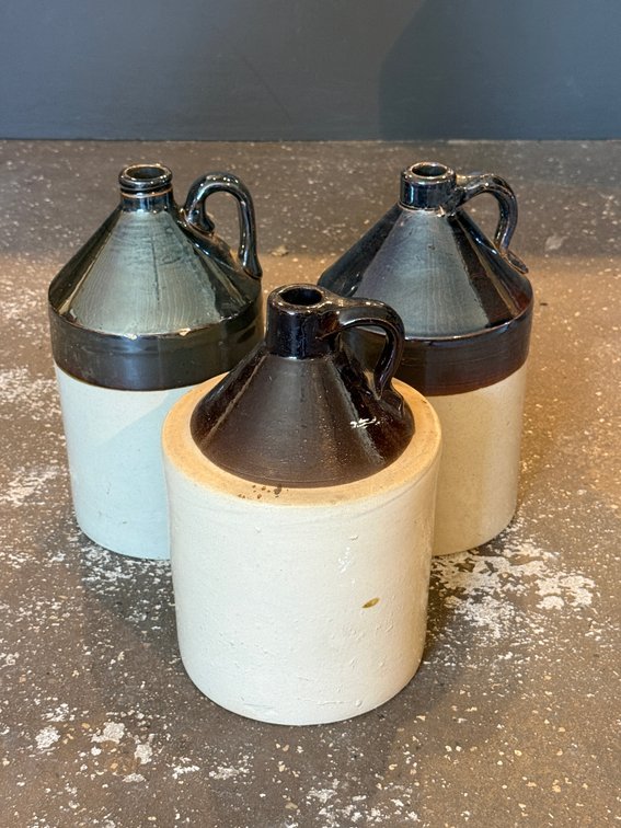 3 Antique Stoneware Jugs
