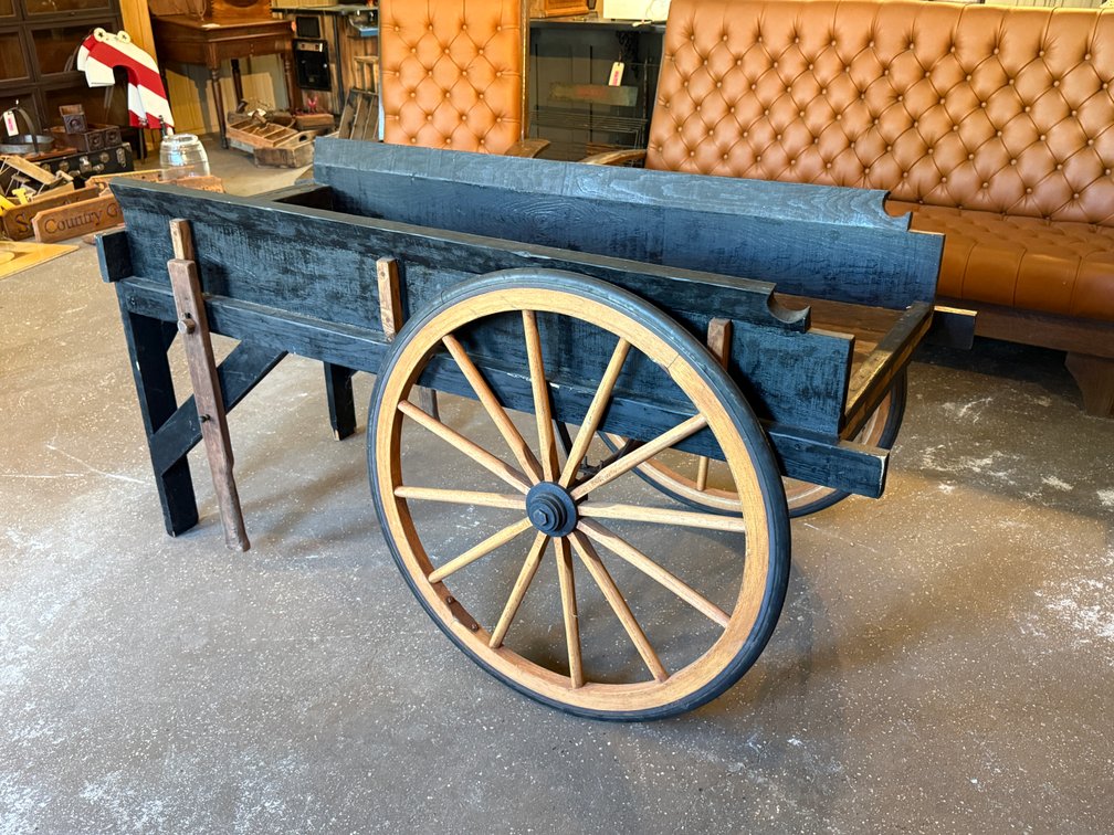 Rustic Wood Peddler Cart