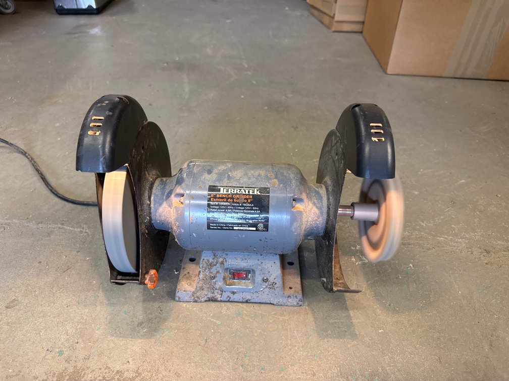 TERRATEK 8" Bench Grinder with Buffing Attachment