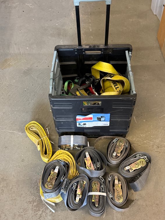 Indusco & Kee Heavy Duty Ratchet Straps with crate
