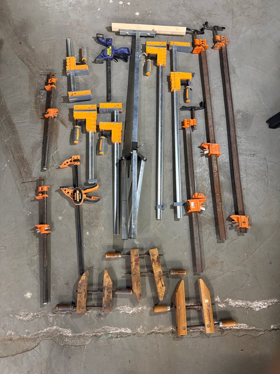 Assorted Woodworking Clamps & Supports