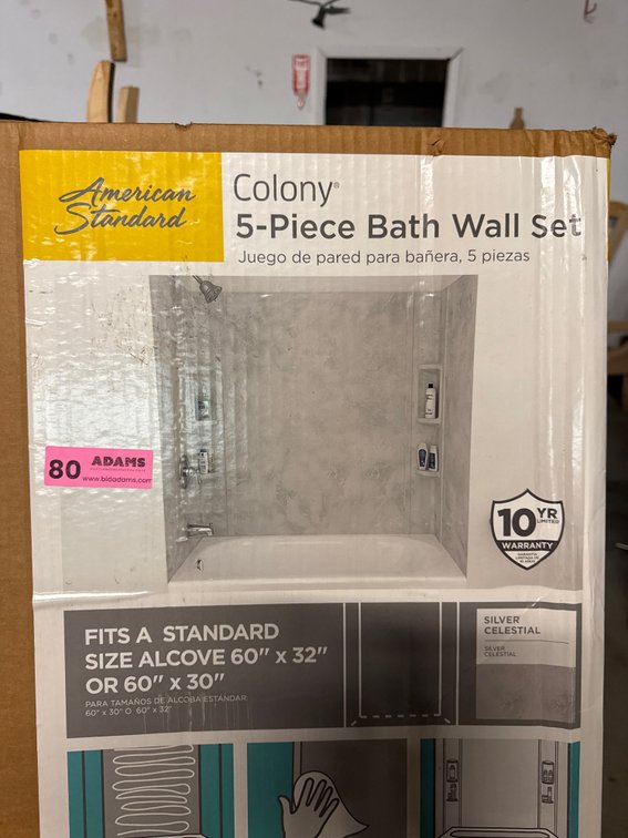 American Standard Colony 5-Piece Bath Wall Set