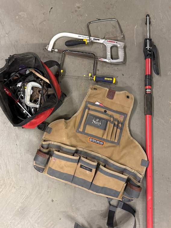 Veto Pro Pac TA-XL Tool Apron & Assorted Hand Tools