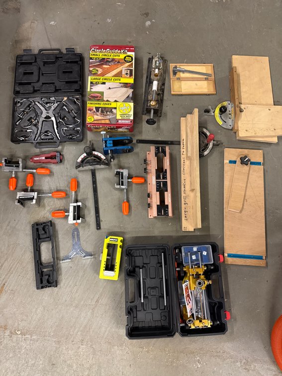 Assorted Woodworking Jigs, Sleds & Router Templates
