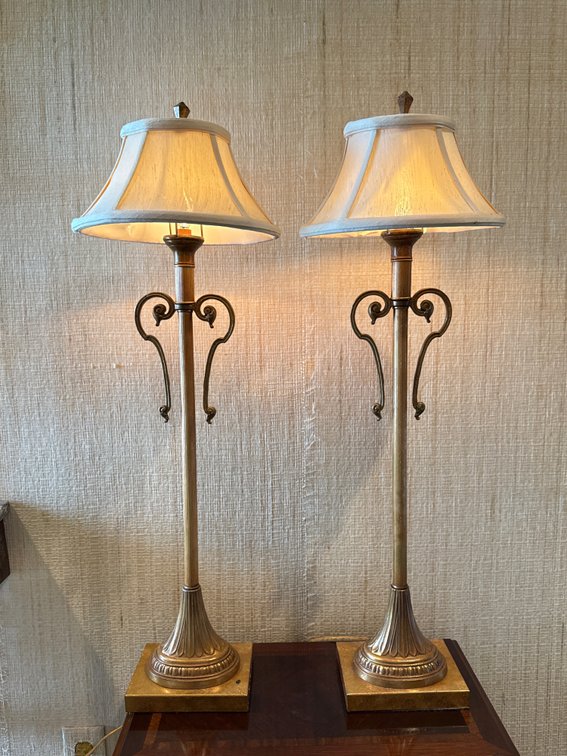 Pair of Neoclassical Style Buffet Lamps
