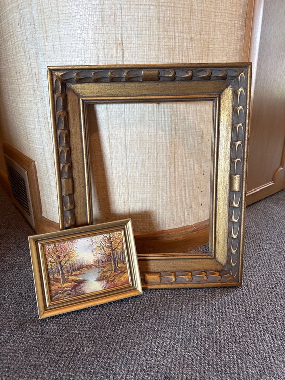 Framed K.C. Welch Painting & Empty Frame