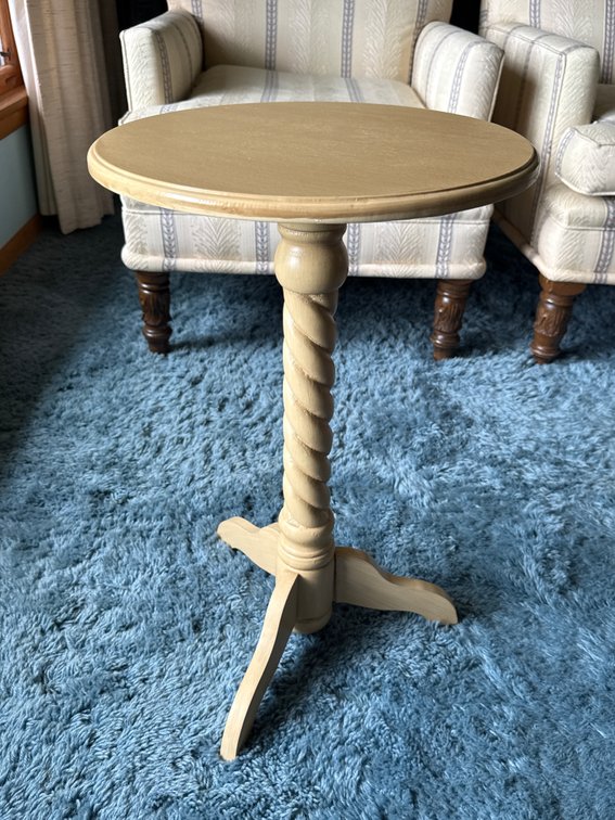 Painted Barley Twist Pedestal Table