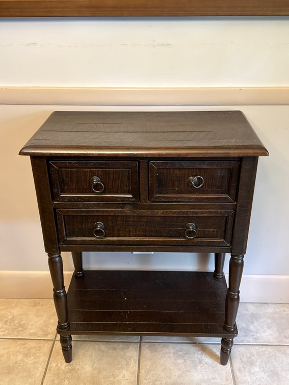 Antique Reproduction 3-Drawer Console Table
