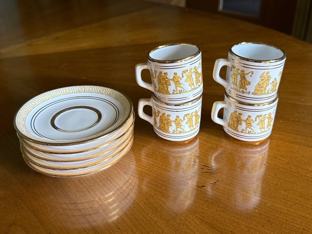 10-Piece Neofitou 24K Gold Demitasse Set