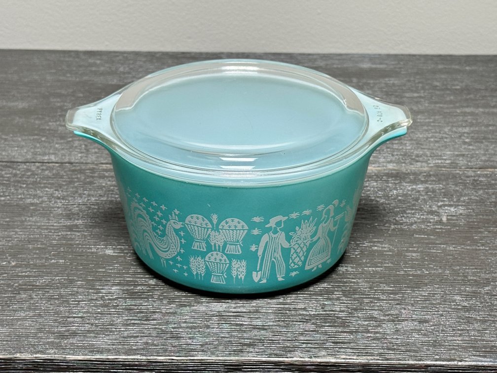 Pyrex Butterprint 1 Qt Casserole Dish with Lid