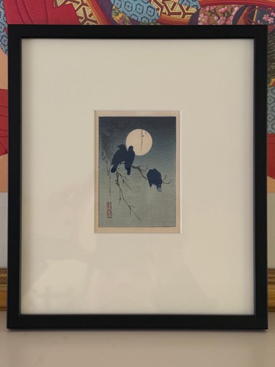 Ogata Korin 'Crows' Japanese Woodblock Print