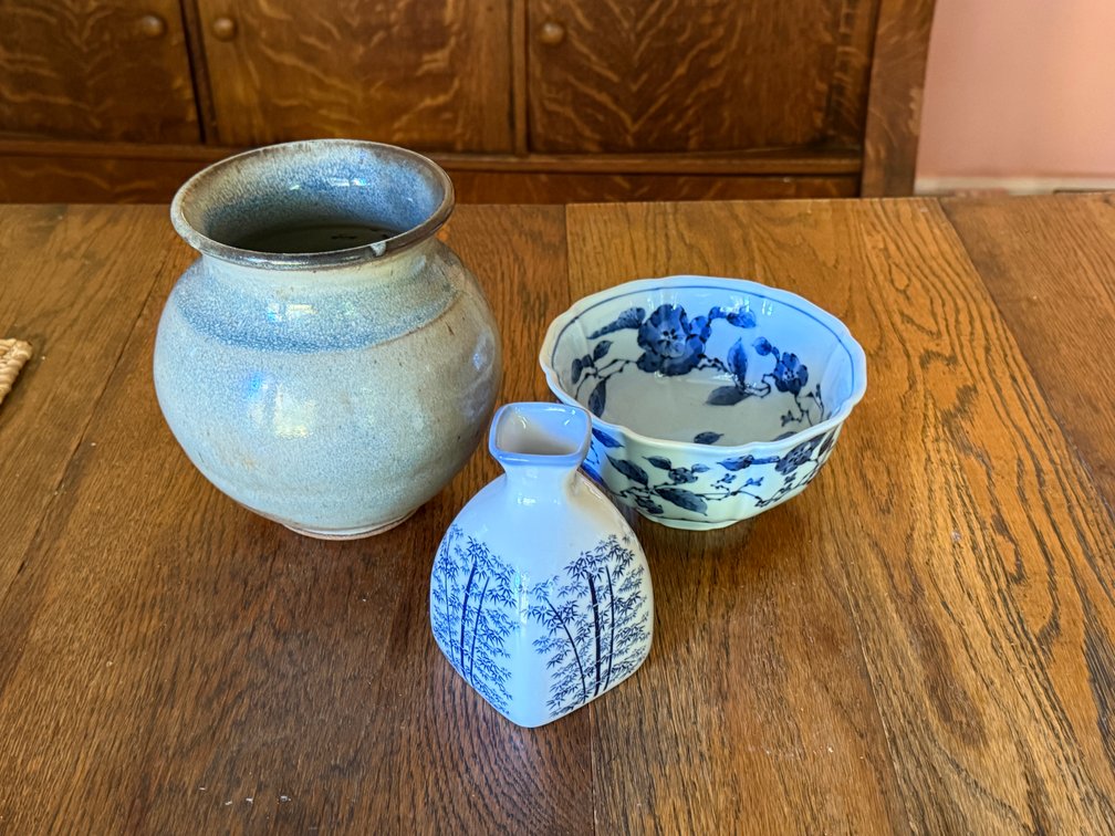 Studio Pottery and Porcelain Vessels, Set of 3