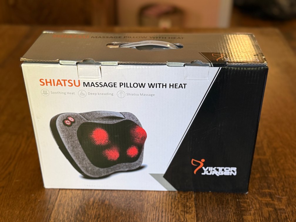 VIKTOR JURGEN Shiatsu Massage Pillow with Heat