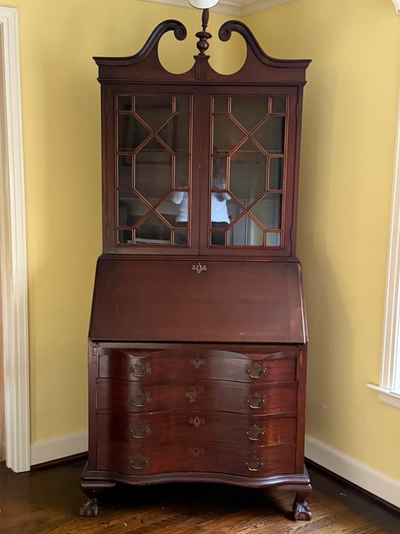 Vintage Mahogany Secretary Desk & Bookcase