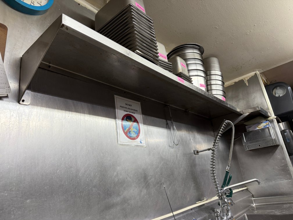 Stainless L shelf 