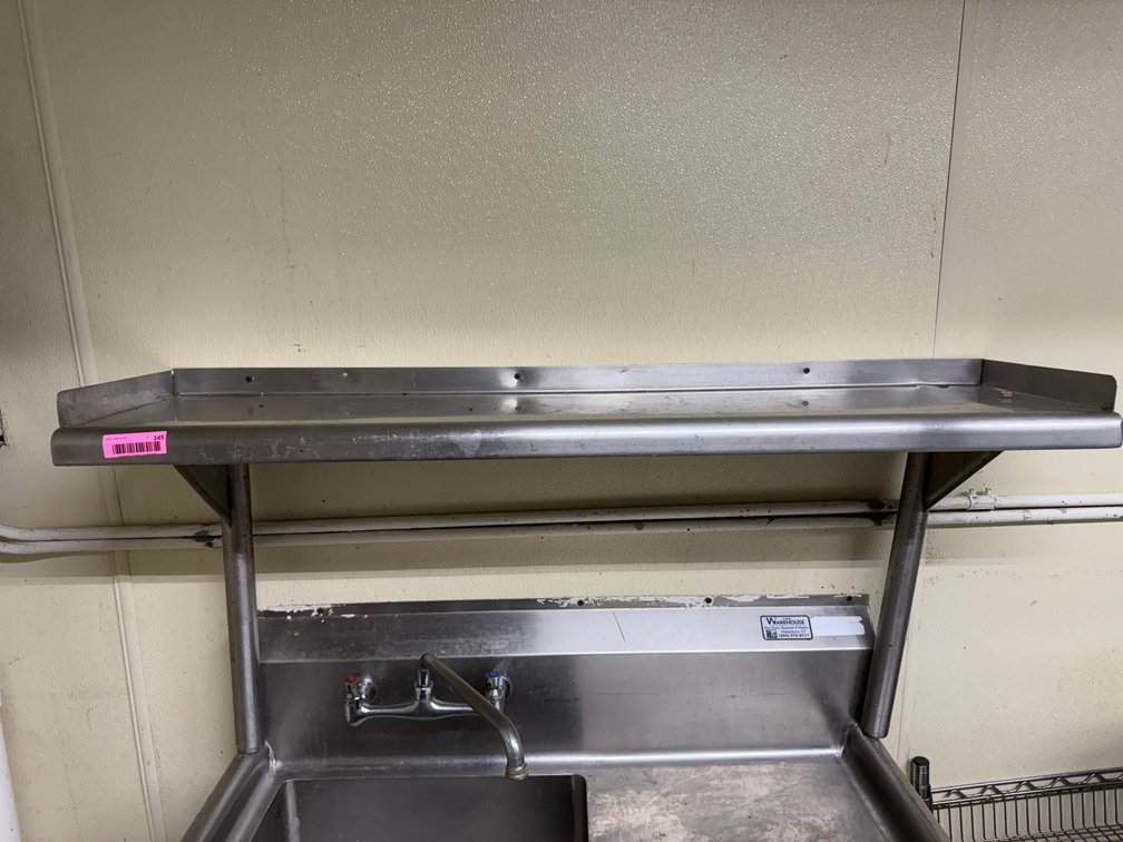 Stainless wall shelf
