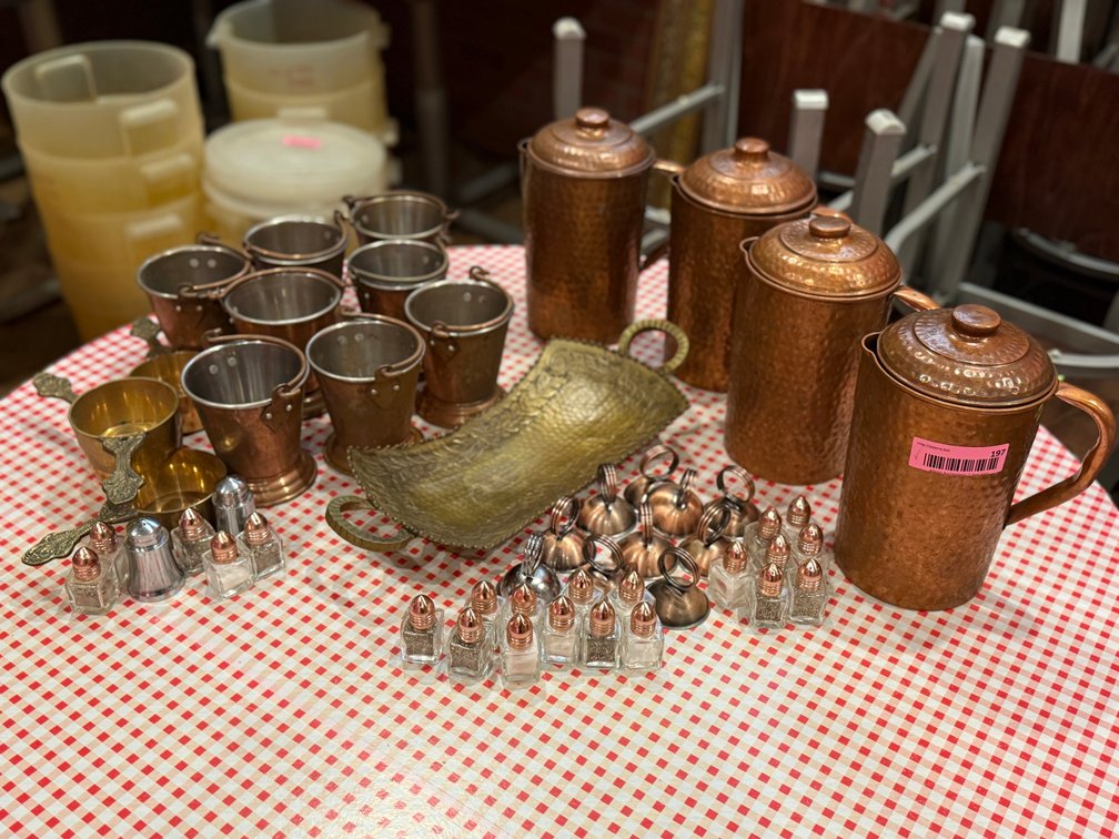 Copper and brass containers